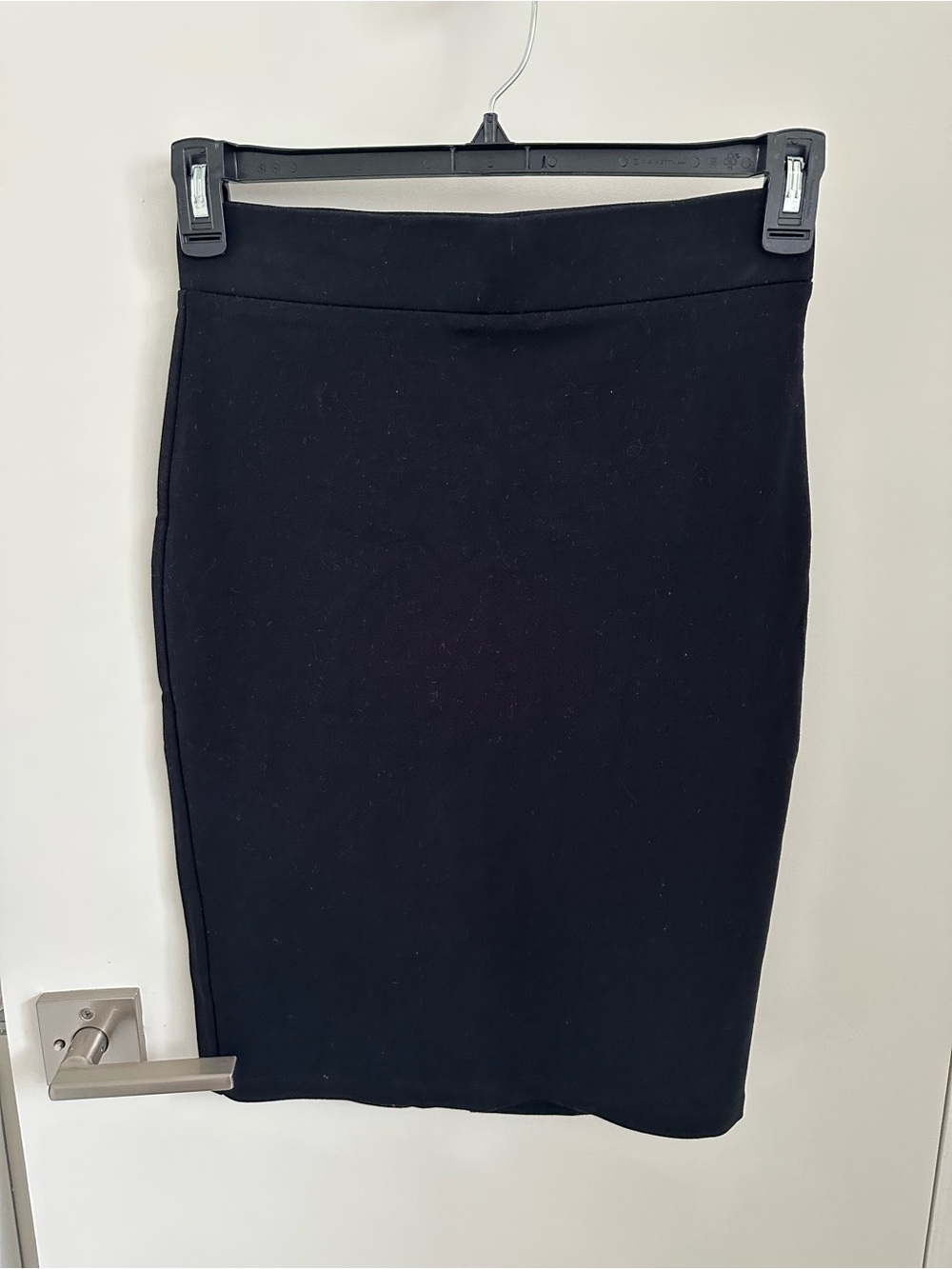 Forever 21 Black Pencil Skirt with back slit- Sleek Office Staple